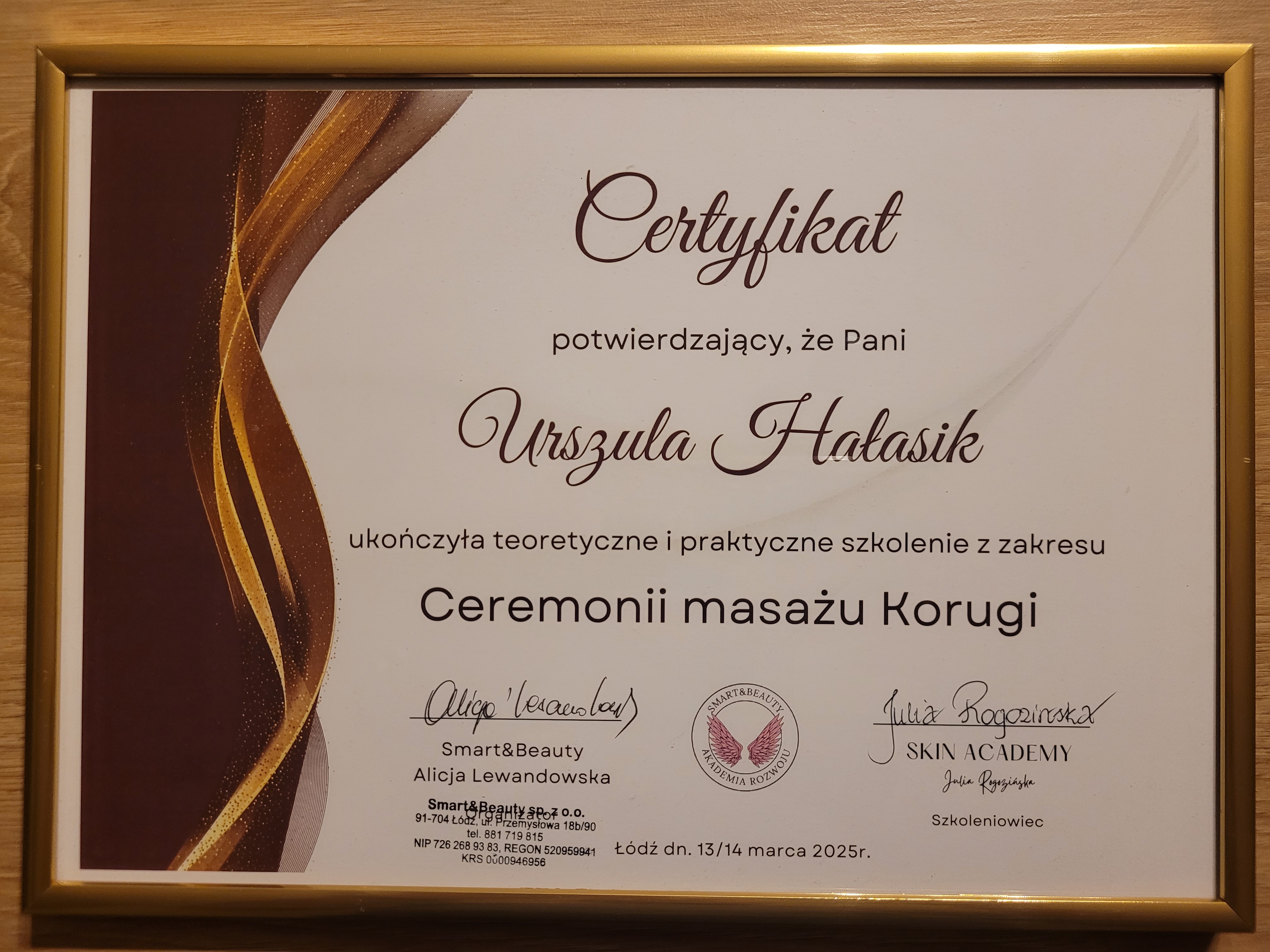 Certyfikat Korugi